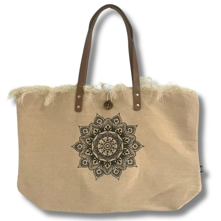 Sac cabas Fleur de Vie en coton | Omar De Mogador